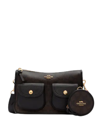 Coach Pennie Crossbody With Coin Case In Signature Canvas