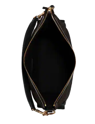 Coach Pennie Shoulder Bag Black Leather Large