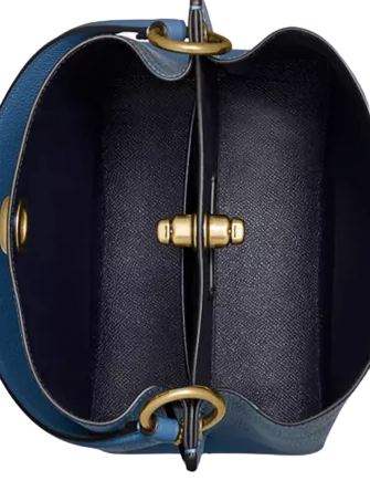 Coach Polished Pebble Leather Charlie Bucket 21 Crossbody