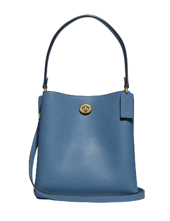 Coach Polished Pebble Leather Charlie Bucket 21 Crossbody