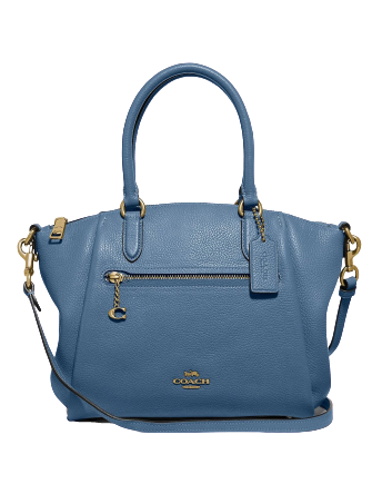 Coach Polished Pebble Leather Elise Small Satchel