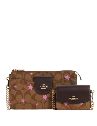 coach disco star backpack Coach Poppy Crossbody In Signature Canvas With Disco Star Print