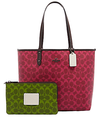 Coach signature sales reversible city tote