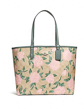 Coach camo rose tote Clearance