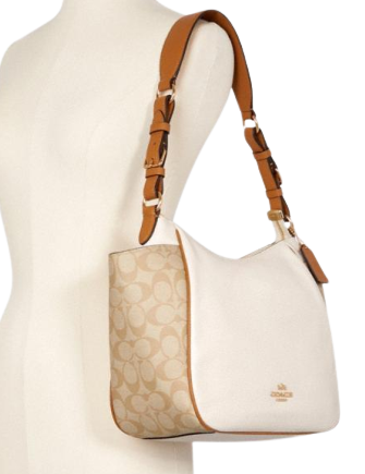 Coach rori shoulder bag in colorblock signature canvas Clearance