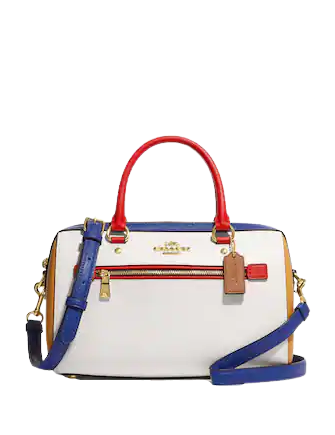 Coach rowan satchel in colorblock Clearance