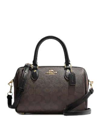 Coach Rowan Satchel In Signature Canvas Brixton Baker