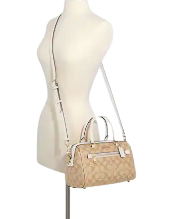 Coach rowan satchel 2024 in signature canvas