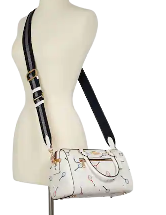 Coach Rowan Satchel In Signature Canvas With Racquet Print Coach Rowan Satchel In Signature Canvas With Racquet Print