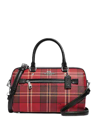 Plaid satchel discount