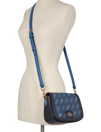 Coach Saddle Bag With Horse And Carriage Dot Print