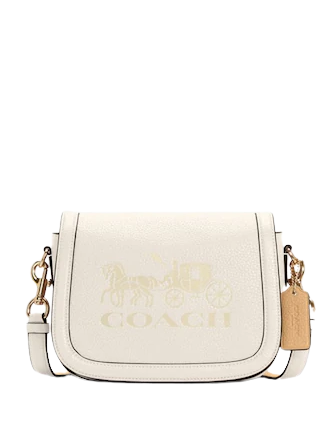Coach Saddle Bag With Horse And Carriage Color Cream White
