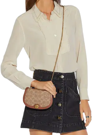 Saddle belt bag in colorblock Clearance