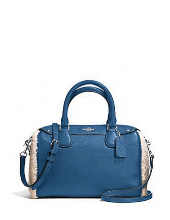 Coach Mini Bennett Satchel in Shearling and Leather