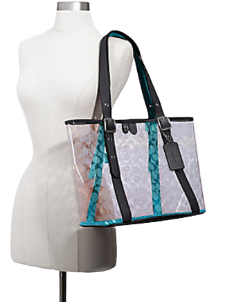 Coach Small Ferry Tote in Signature Clear Canvas Brixton Baker