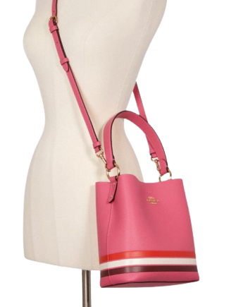 Coach Small Town Bucket Bag In Colorblock With Stripe