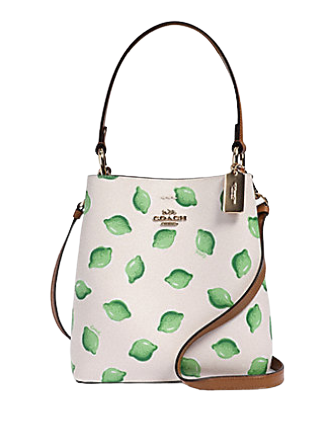 Coach Small Town Bucket Bag with Lime Print