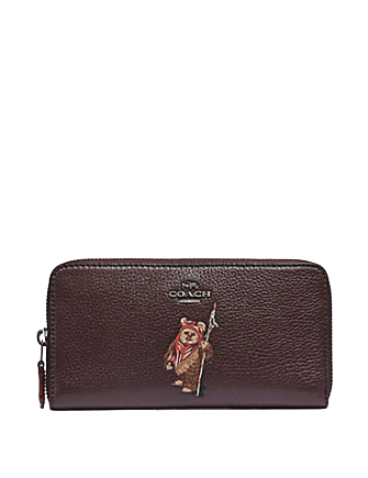 Coach Star Wars X Accordion Zip Wallet With Ewok