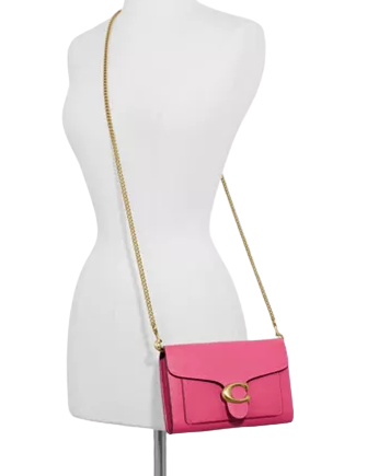 NEW Coach Pink Tabby Chain Clutch Leather Clutch Crossbody Bag For Sale at  1stDibs