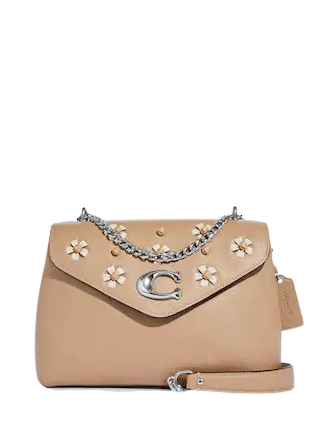Coach Tammie Shoulder Bag With Floral Whipstitch | Brixton Baker Coach Tammie Shoulder Bag With Floral Whipstitch | Brixton Baker