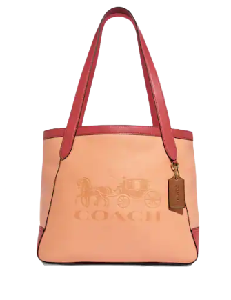 Coach Logo-Embossed Leather Shoulder Bag
