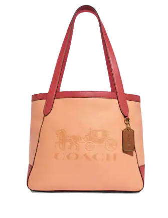 Coach Tote In Colorblock With Horse And Carriage | Brixton Baker Coach Tote In Colorblock With Horse And Carriage | Brixton Baker
