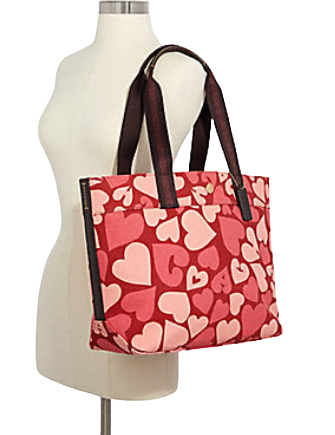 Coach Tote With Heart Print
