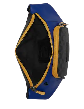 Coach Track Belt Bag In Colorblock Signature Canvas