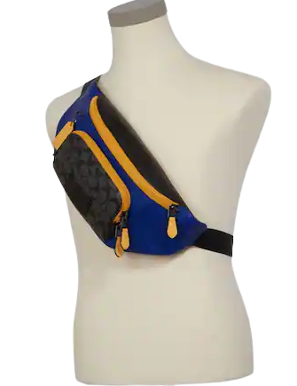 Coach Track Belt Bag In Colorblock Signature Canvas