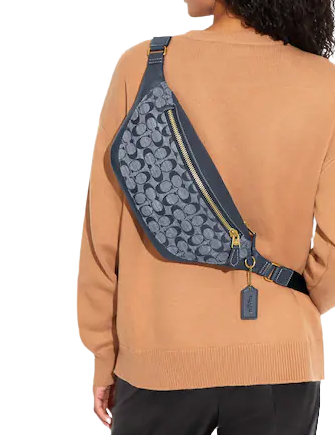 Coach belt bag in signature chambray Clearance