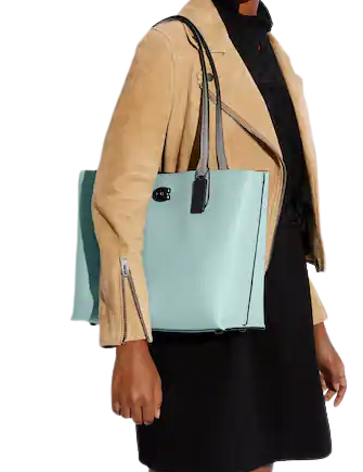 Coach Willow Tote In Colorblock With Signature Canvas Coach Willow Tote In Colorblock With Signature Canvas