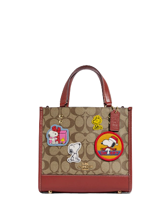 Coach Coach X Peanuts Dempsey Tote 22 In Signature Canvas With Coach Coach X Peanuts Dempsey Tote 22 In Signature Canvas With