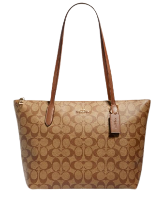 Coach Zip Top Tote In Signature Canvas | Brixton Baker Coach Zip Top Tote In Signature Canvas | Brixton Baker