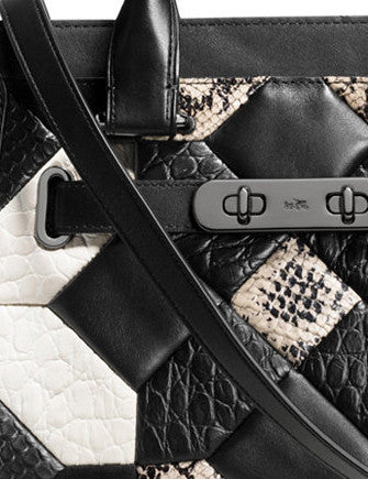 Coach Canyon Quilt Swagger 27 Carryall in Exotic Embossed Leather