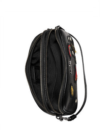 Coach Crossbody Clutch in Grain Leather with Souvenir Embroidery