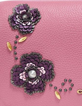 Coach Sequin Detail Foldover Crossbody