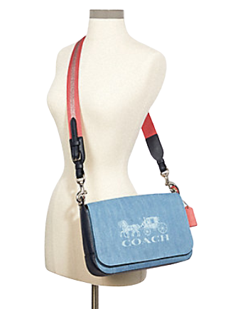 Coach Denim Horse and Carriage Jes Messenger