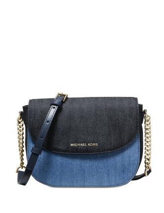 Michael Michael Kors Denim Half Dome Crossbody Brixton Baker
