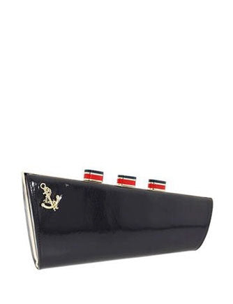 Kate Spade New York All Aboard Ship Navy Nautical Clutch