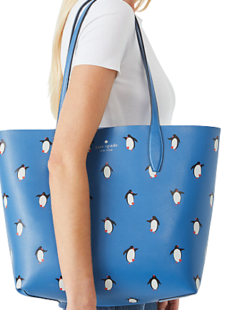 Kate Spade Arctic Friends Penguin Large Reversible Tote