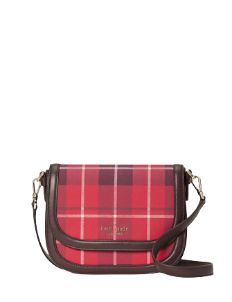 Kate spade red 2025 and black plaid purse