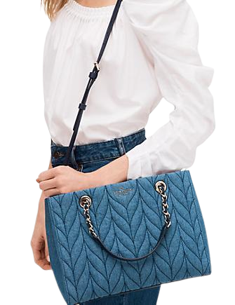 Kate Spade New York Briar Lane Quilted Denim Meena Satchel