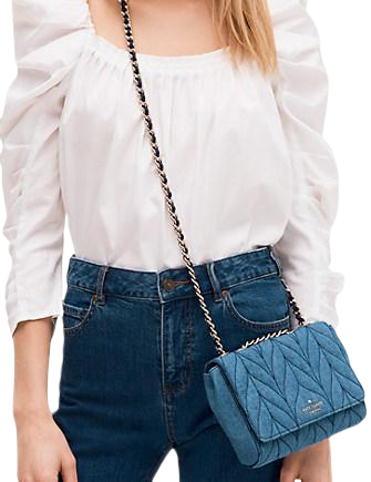 Kate Spade New York Briar Lane Quilted Denim Mini Emelyn Crossbody