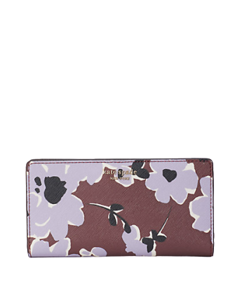 Kate Spade New York Cameron Floral Bouquet Large Slim Bifold Wallet