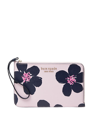 Kate Spade New York Cameron Grand Flora Medium L zip Wristlet Tinie