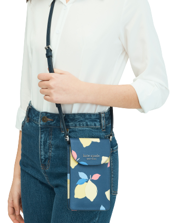 Kate Spade Bags Kate Spade Cameron Lemon Zest Flap Phone Crossbody Floral Color Blue Yellow Size Os Elegancek s Closet