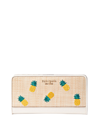 Kate Spade New York Darcy Large Slim Pineapple Bifold Wallet