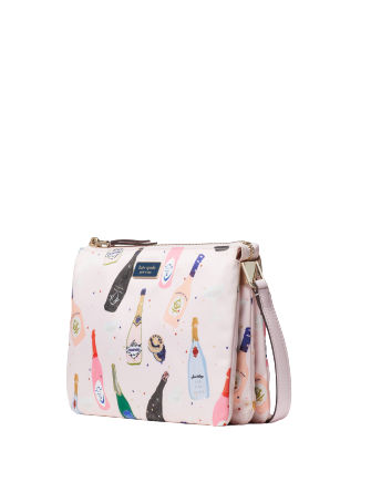Kate Spade New York Dawn Champagne Triple Gusset Crossbody