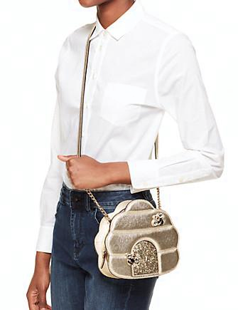 激安!Kate Spade レザーRabbit Hole Beehive Gold Crossbody Bag Kate Spade New York Down The Rabbit Hole Beehive Crossbody