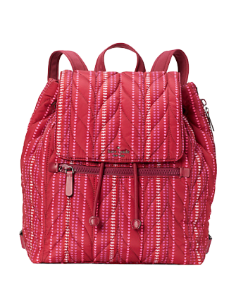 Kate Spade Ellie Large Quilted Backpack Kate Spade Large Flap Backpack Ellie Denim WKRU6004 for sale  main image 3